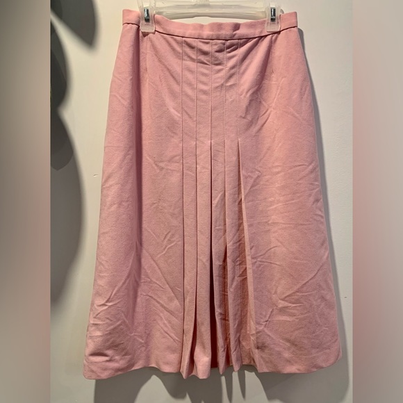 Vintage 1970s Baby Pink Midi Skirt - Picture 1 of 6